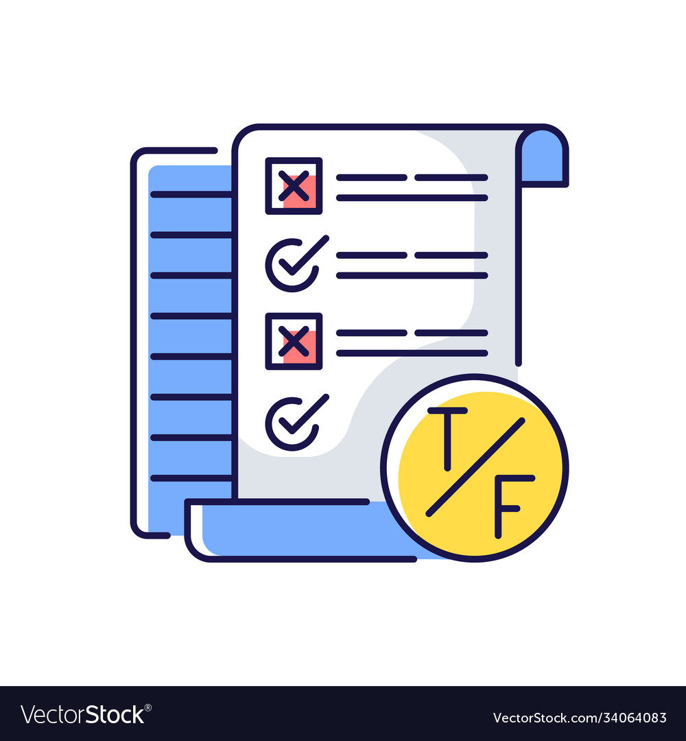 true-false-test-rgb-color-icon-royalty-free-vector-image