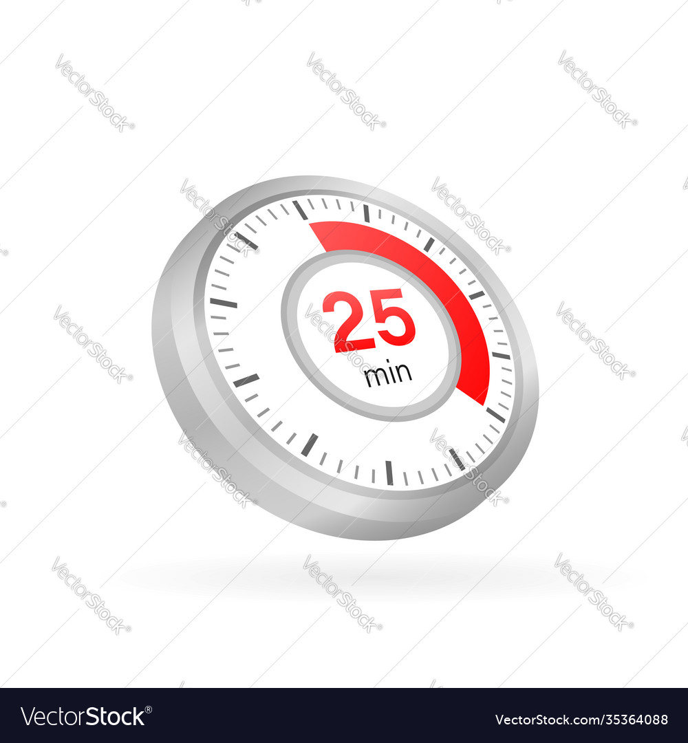 25 minutes stopwatch icon