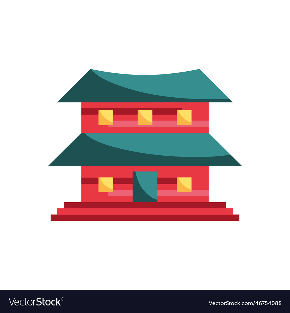 Ancient japanese architecture Royalty Free Vector Image