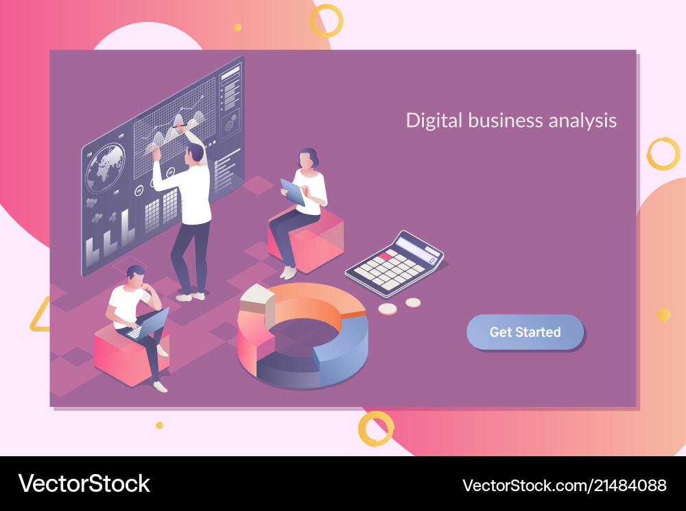 Business analytics technology using big data Vector Image