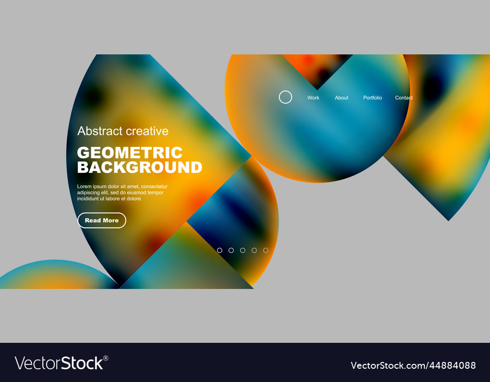 Circle abstract background with fluid gradient