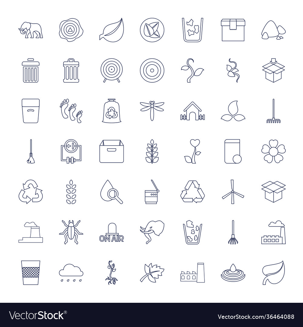 Environment icons Royalty Free Vector Image - VectorStock