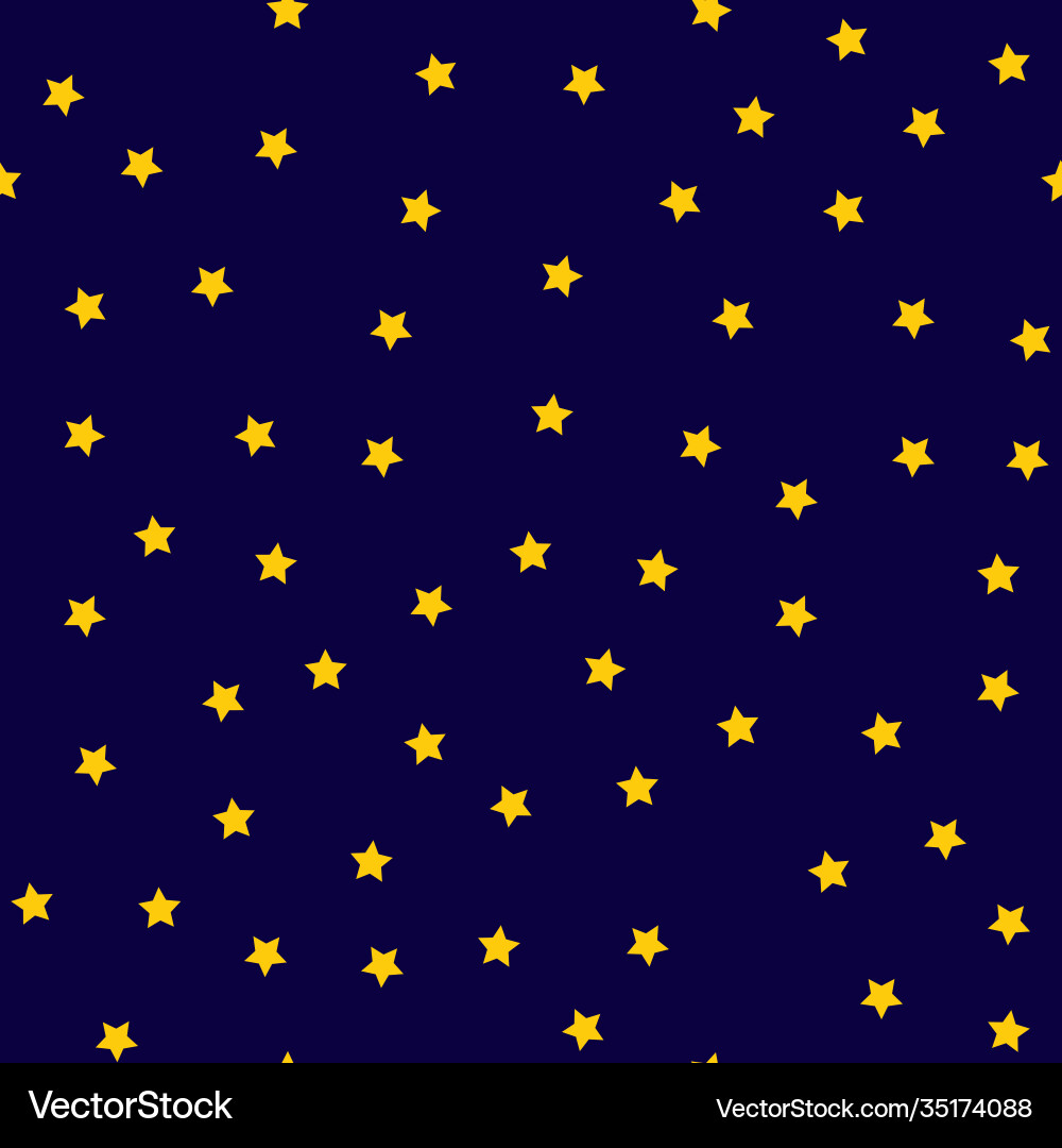 Night star sky seamless pattern background Vector Image