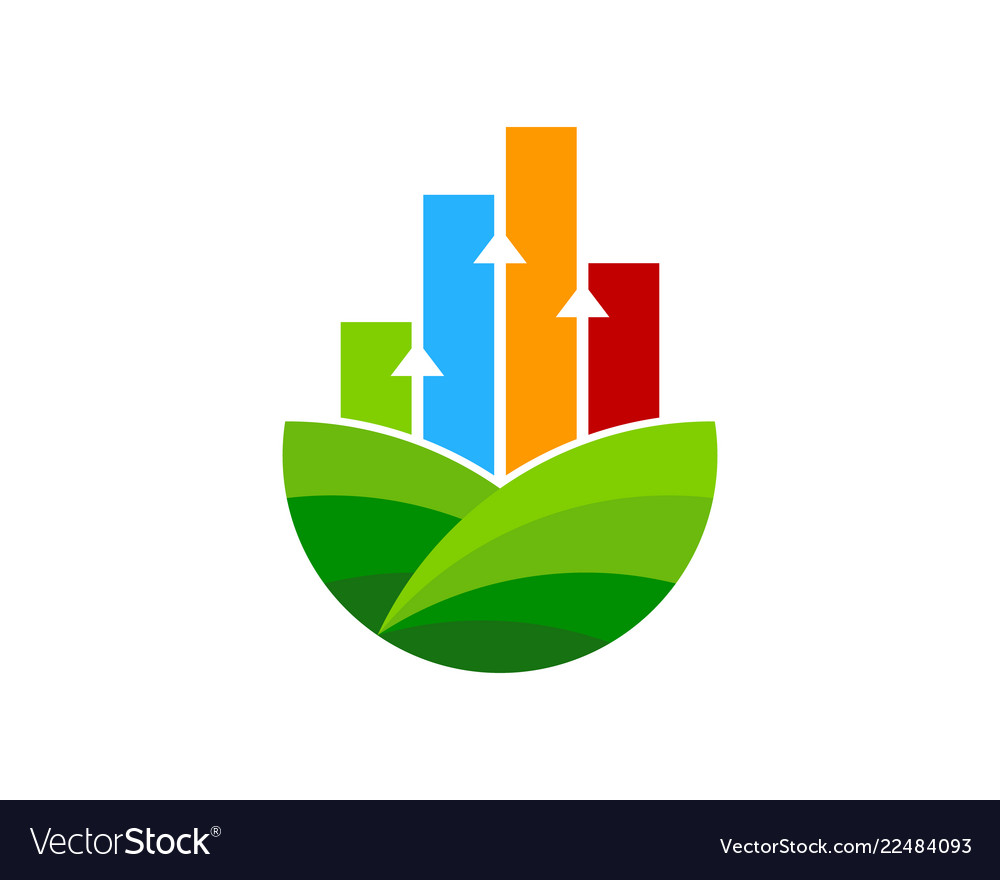 Graph farm logo icon design Royalty Free Vector Image