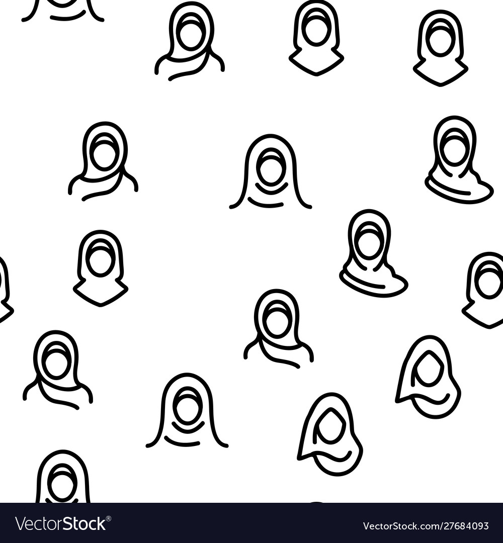 Hijab seamless pattern