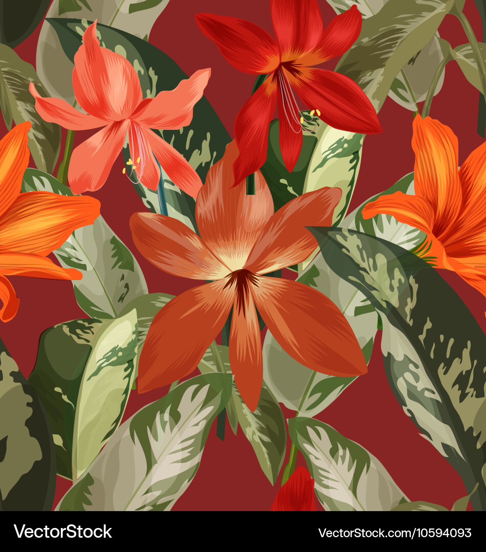 Leaf seamless pattern Royalty Free Vector Image