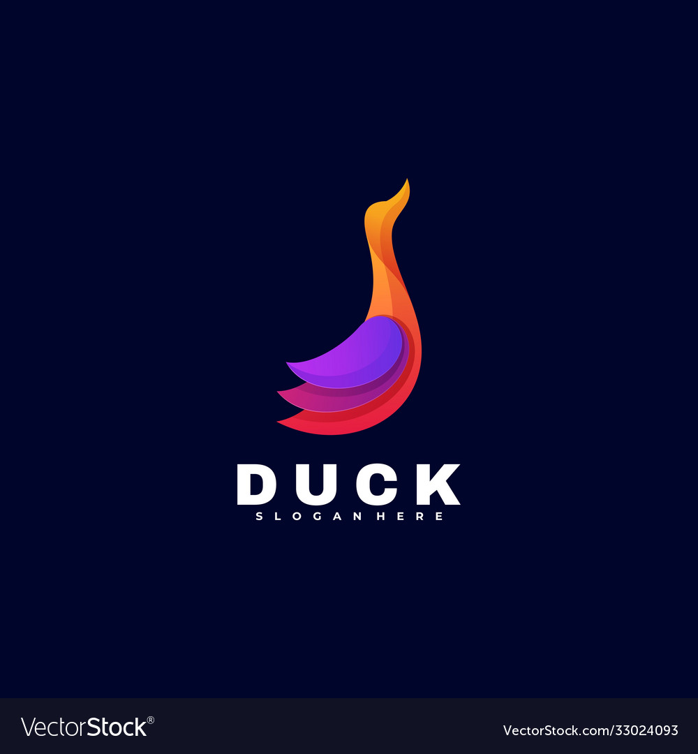 Logo duck gradient colorful style