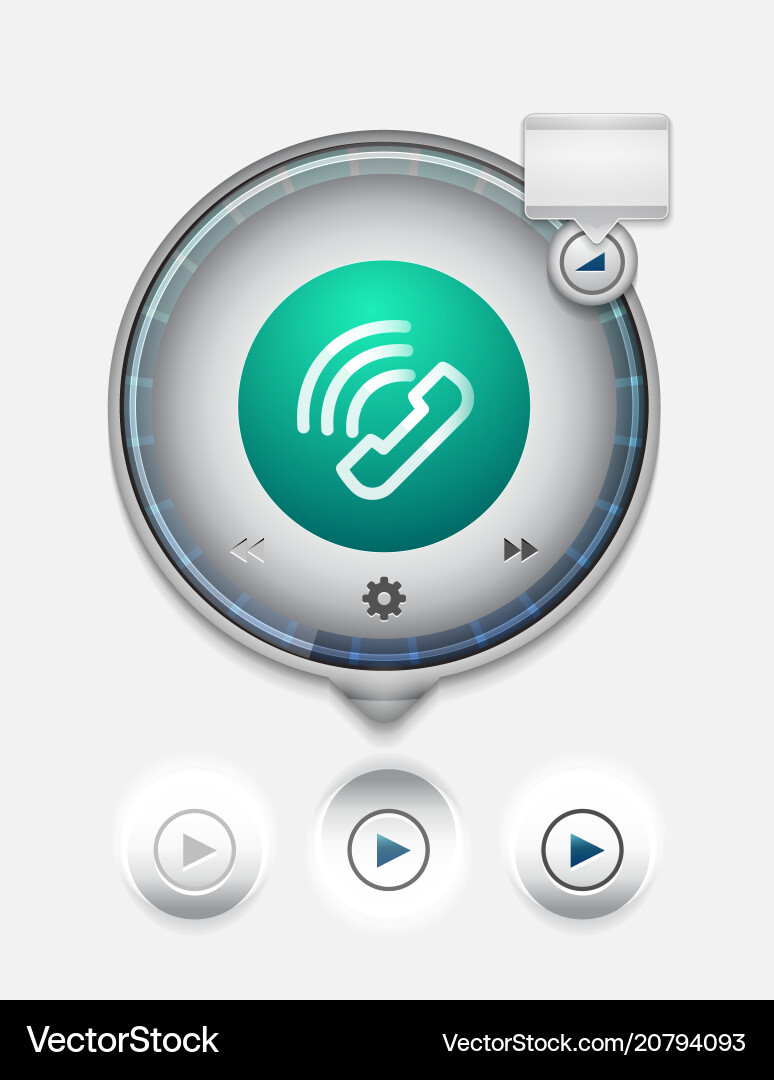 Phone support web button Royalty Free Vector Image