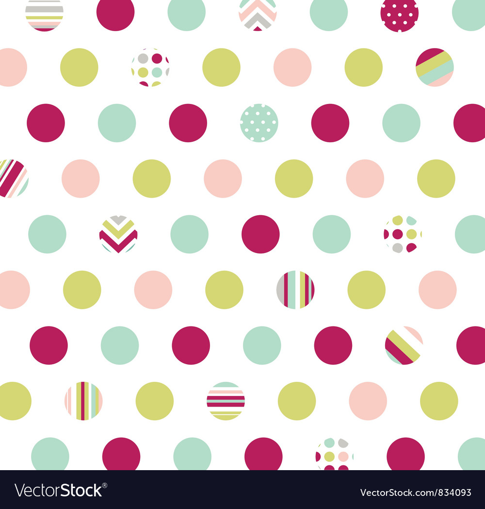 Polka dot fabric wallpaper