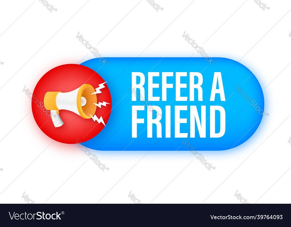 Refer a friend business success stock Royalty Free Vector