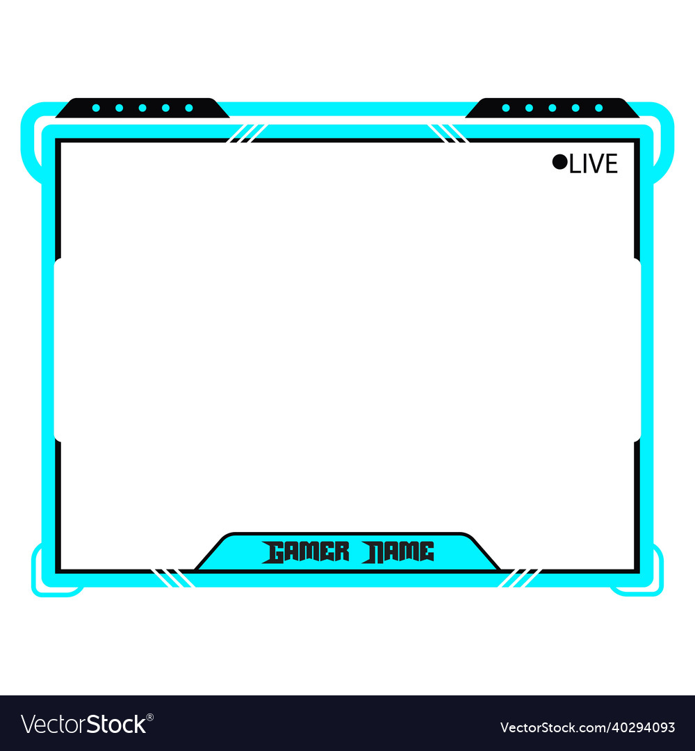 Stylish gaming frame overlay for the live