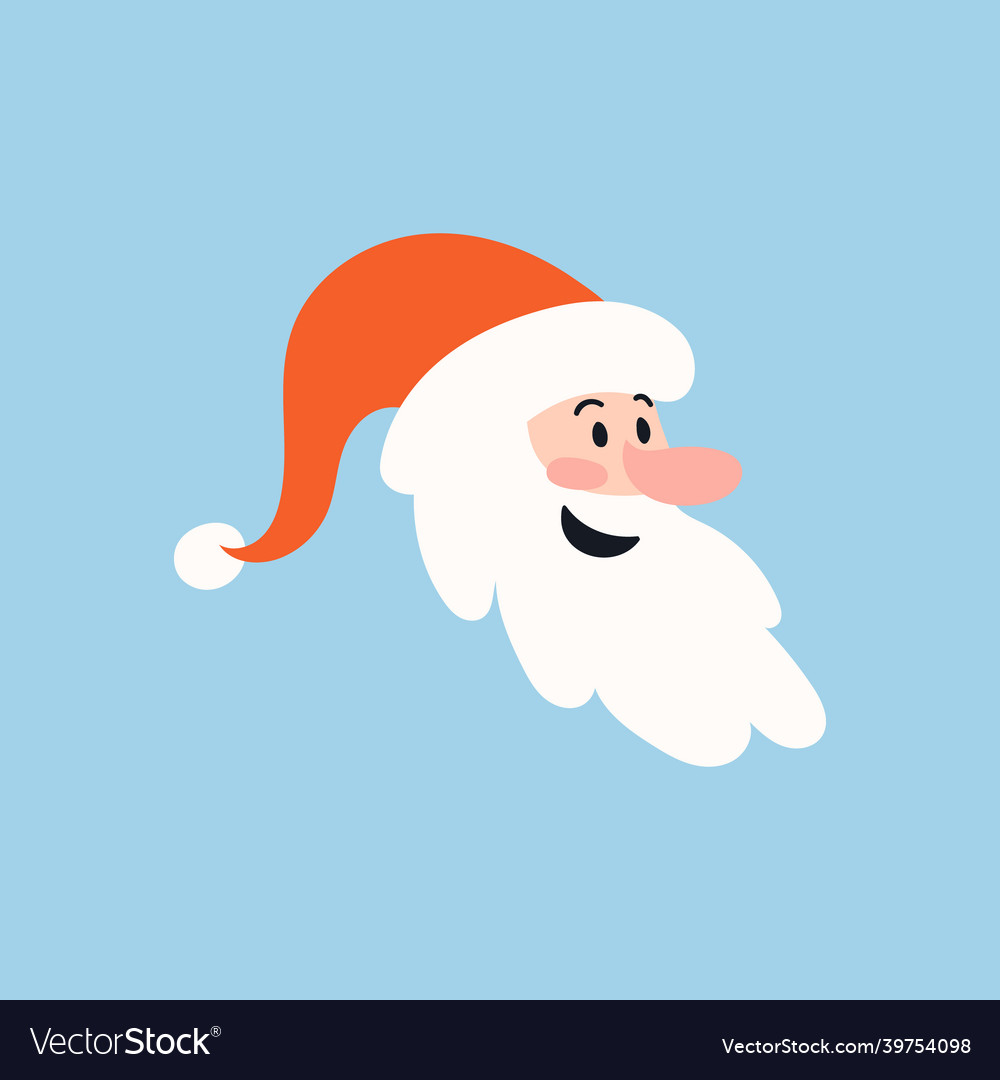 Cartoon head of santa claus