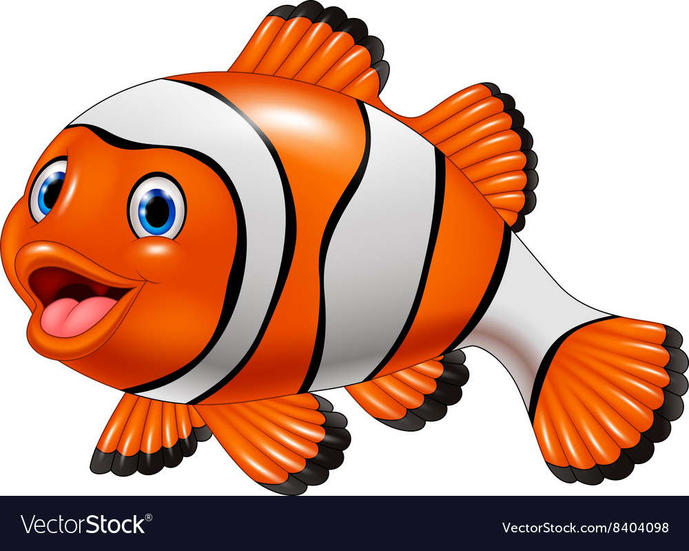 Download Cute clown fish cartoon Royalty Free Vector Image