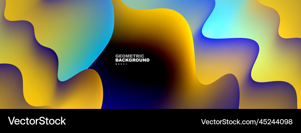 Dynamic liquid waves abstract background Vector Image