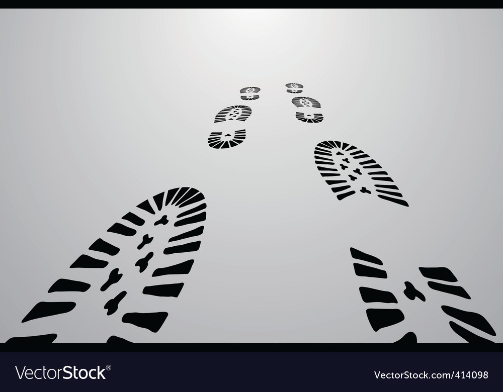 Foot prints Royalty Free Vector Image - VectorStock