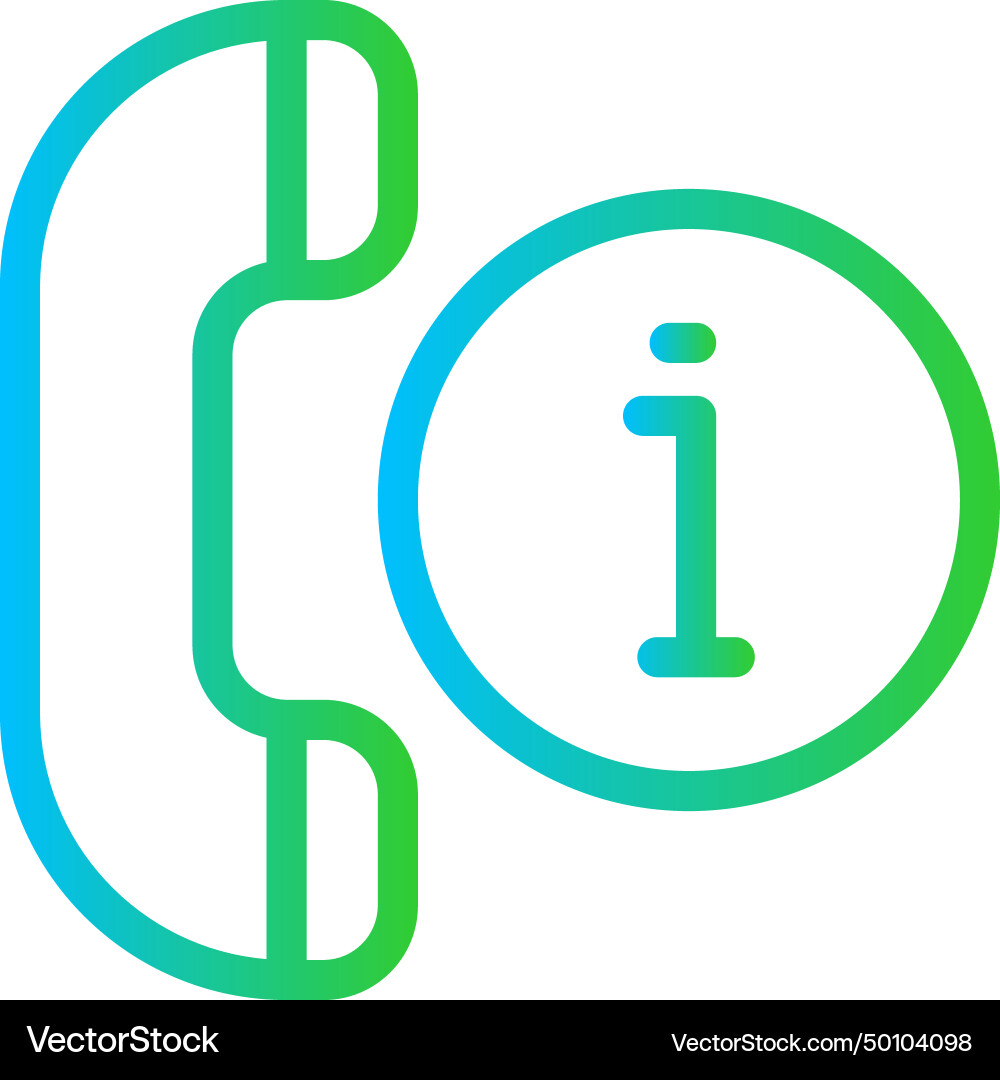 Information support helpdesk icon with blue and Vector Image