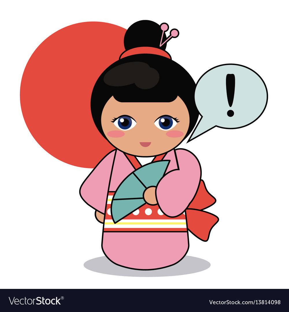 Kokeshi doll decorative image