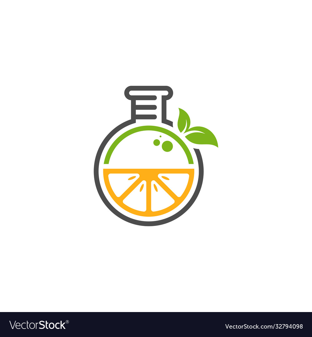 Lab with modern fresh orange logo