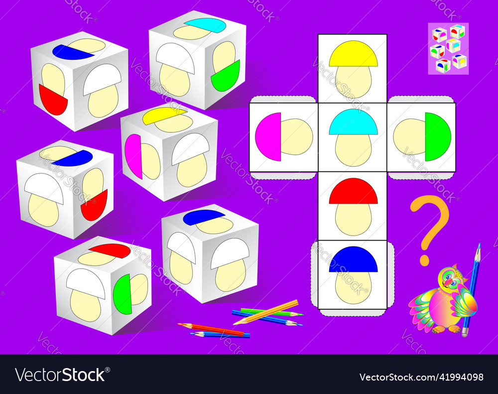 Logic puzzle game need to paint the white Vector Image