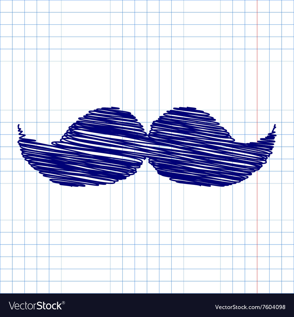 Scribble icon with pen effect