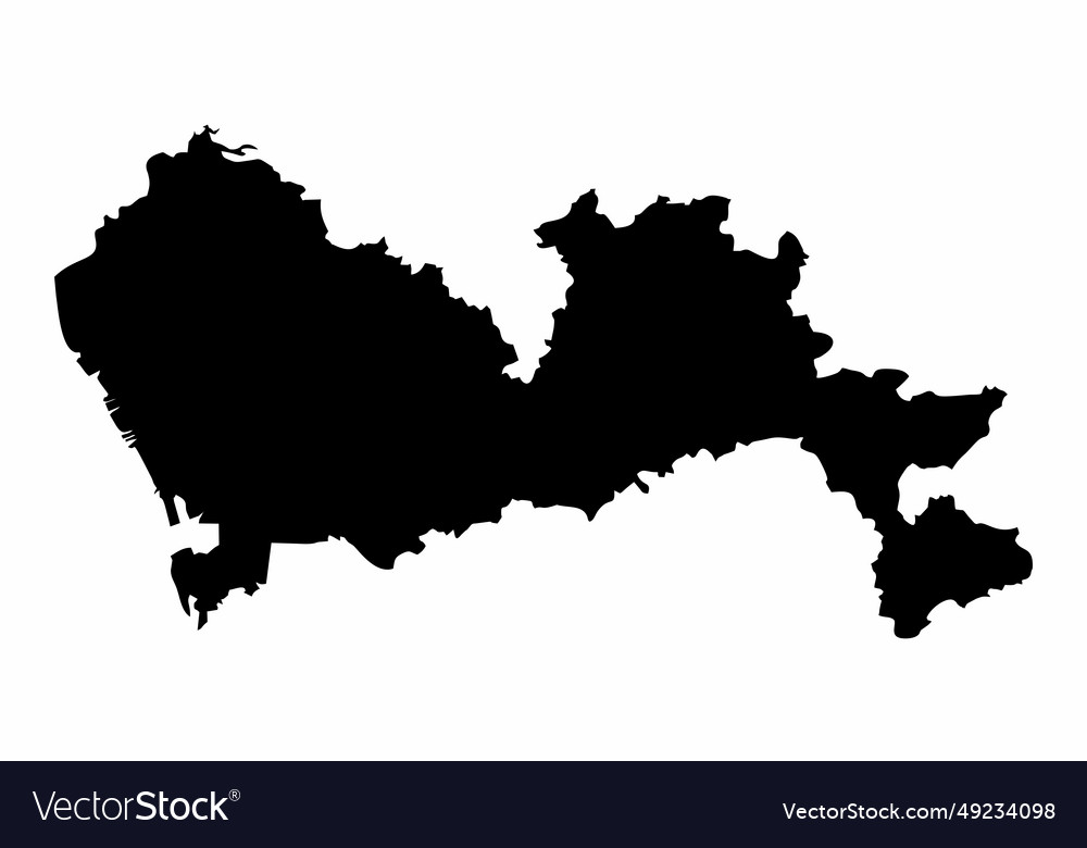 Shenzhen city map silhouette Royalty Free Vector Image