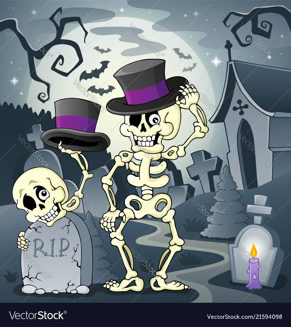 Skeleton theme image 2 Royalty Free Vector Image