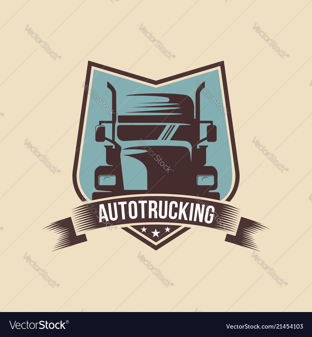 A template of truck logo cargo delivery logistic