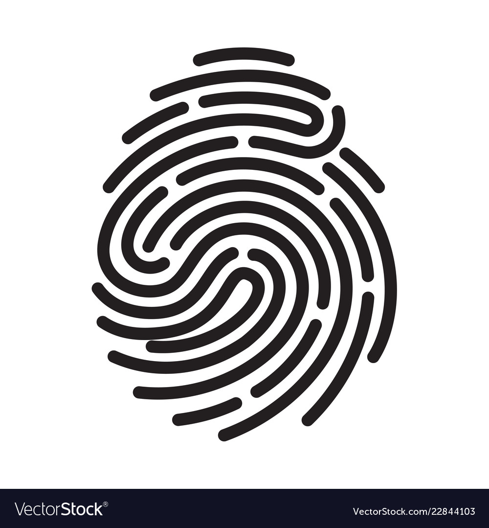 Black Fingerprint Royalty Free Vector Image - Vectorstock