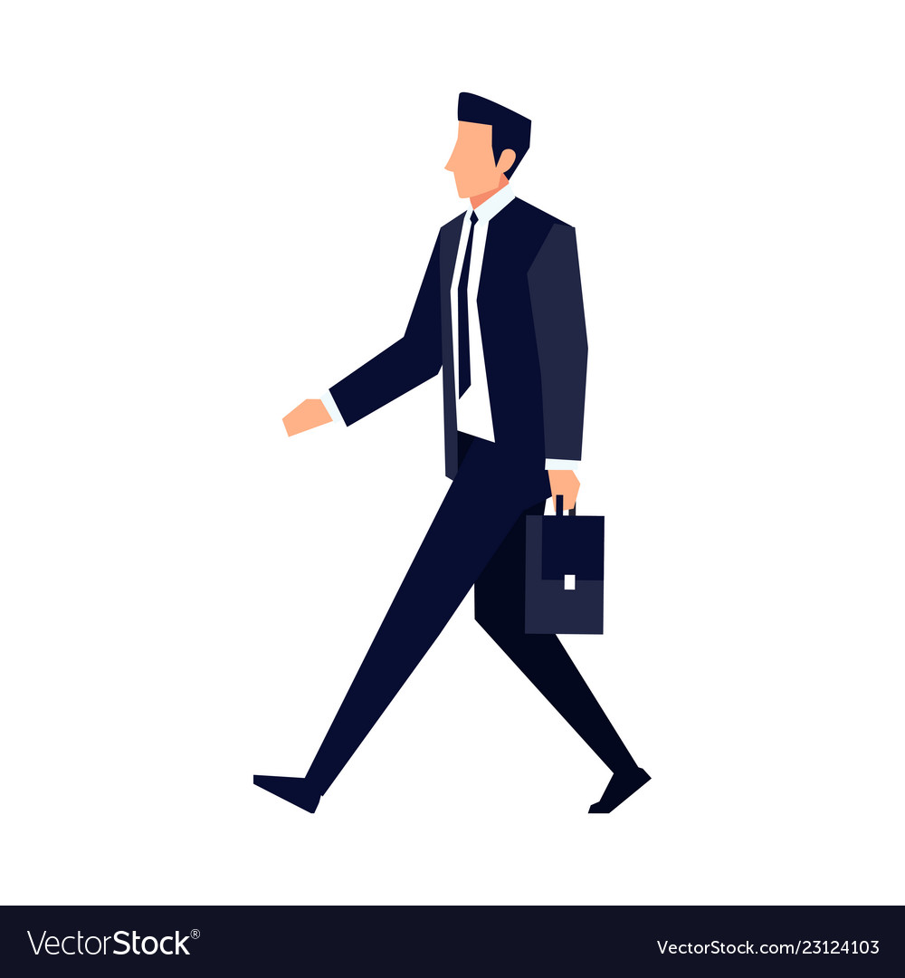 Businessman in a flat style isolated Royalty Free Vector