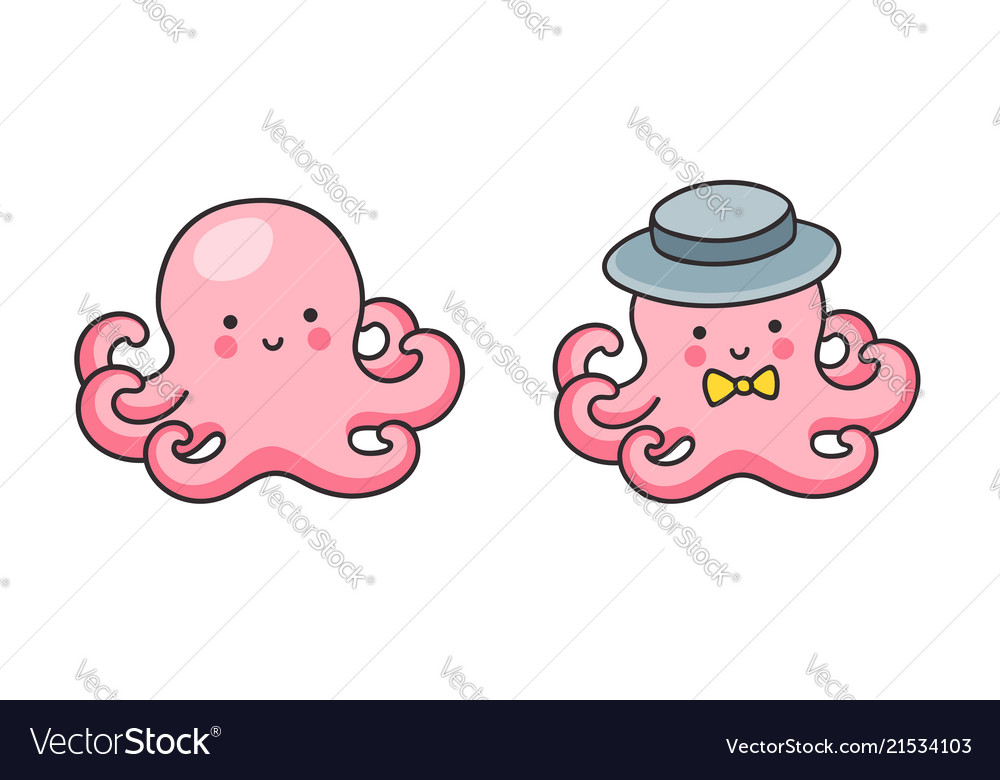 Little pink octopus in the hat