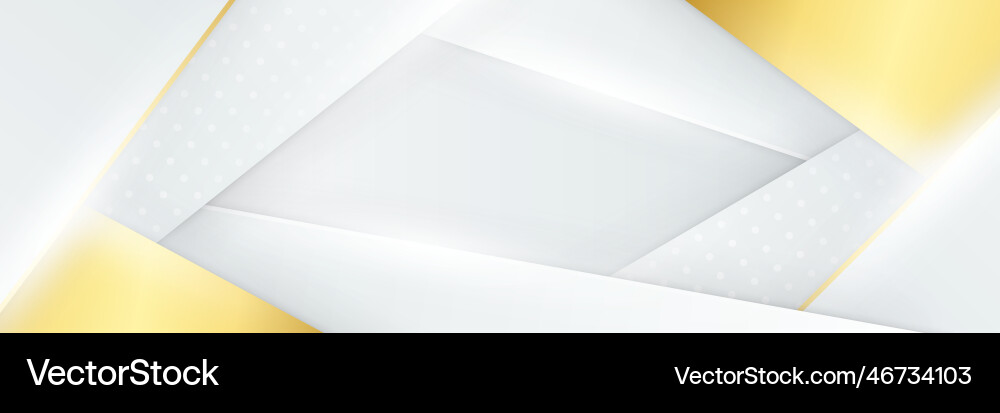 Modern minimal and clean white gold background Vector Image