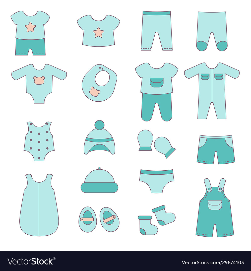 Set cute clothes for baby girl