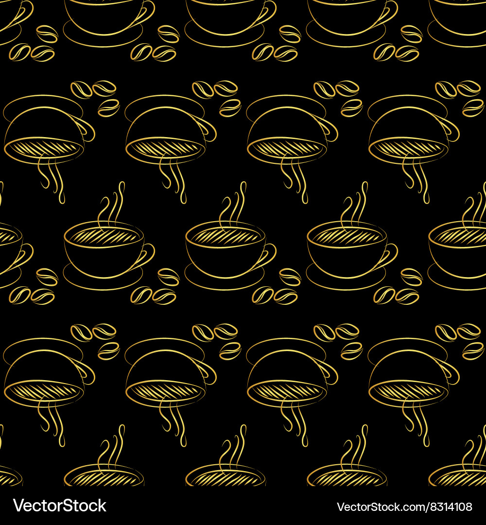 Coffee cup seamless Royalty Free Vector Image - VectorStock