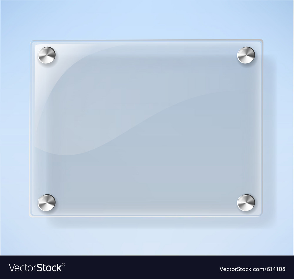 Glass plate on white background