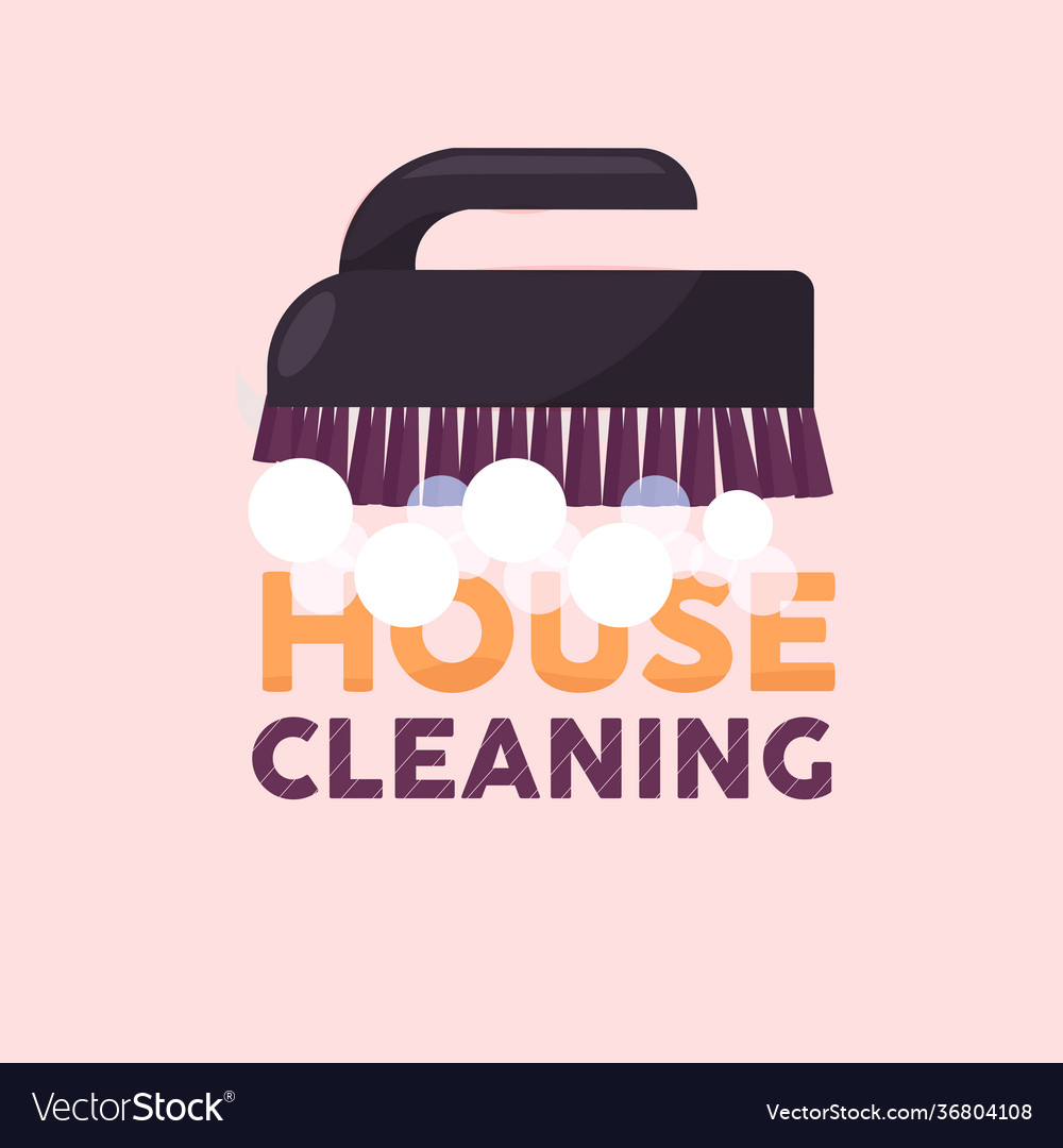 Isolated brush cleaning Royalty Free Vector Image