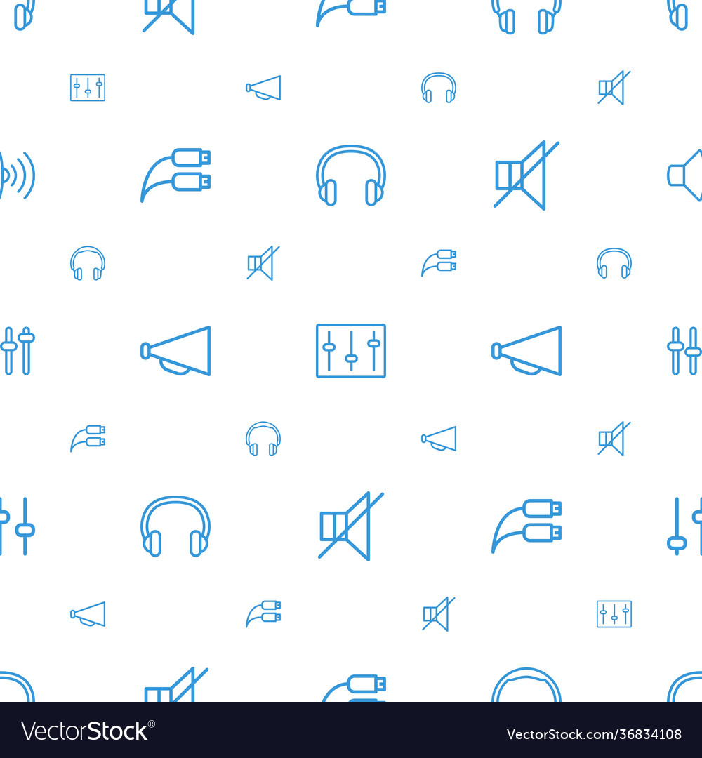 Volume icons pattern seamless white background