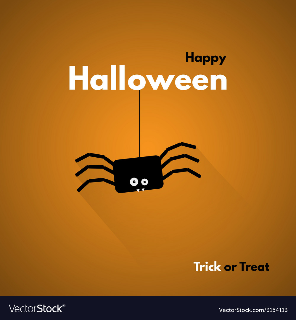happy halloween label with spider royalty free vector image happy halloween label