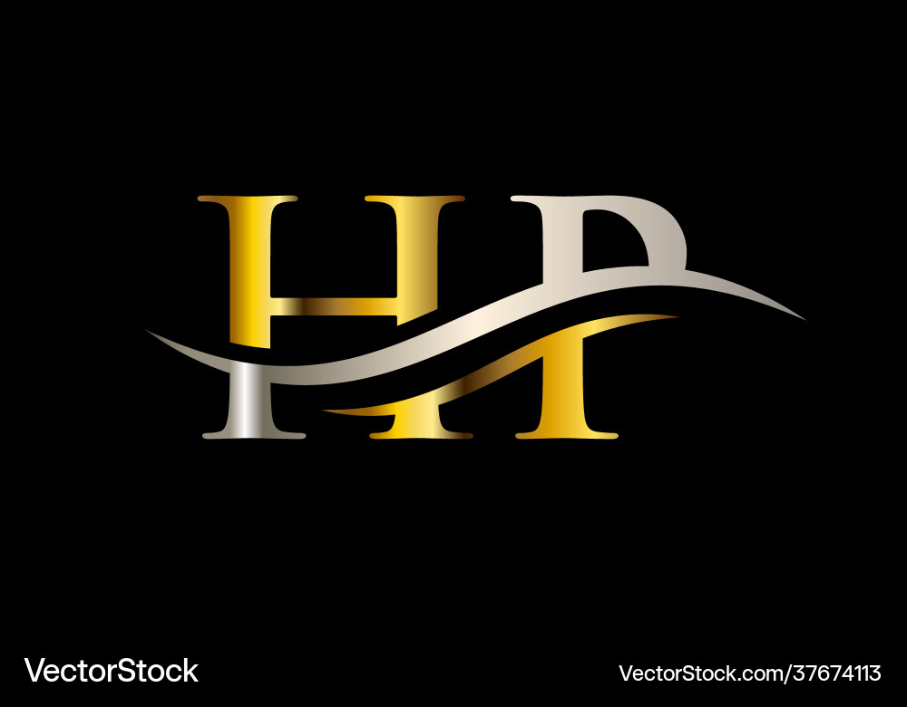 Hp Logo Design Premium Letter Hp Logo Design Vector Image