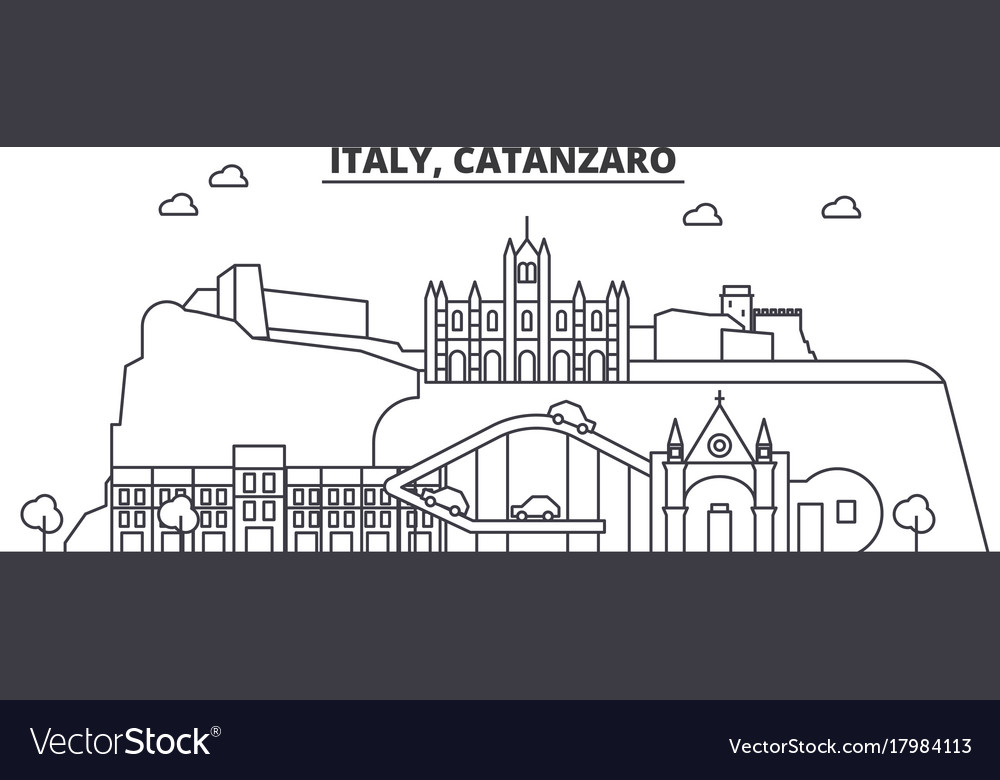 Italien catanzaro architektur linie skyline