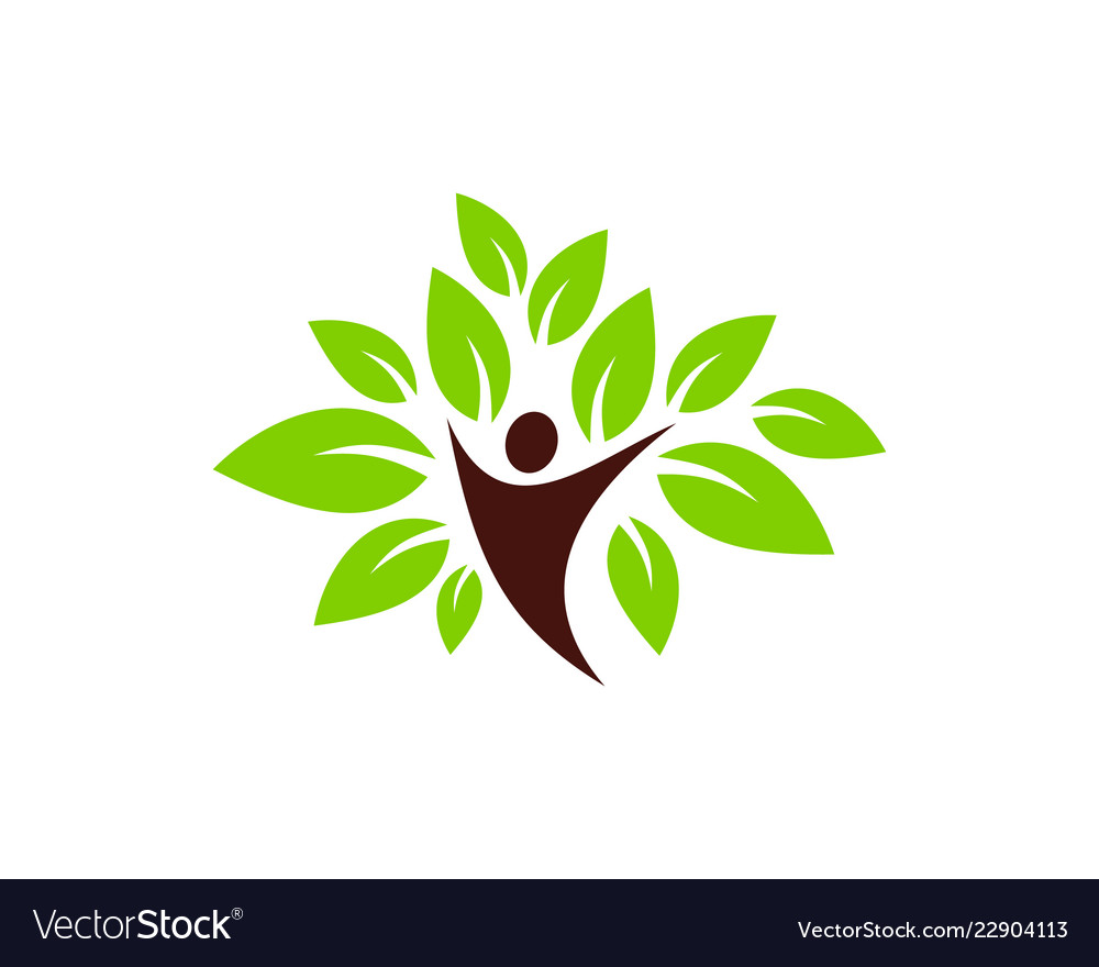 Nature people logo icon design Royalty Free Vector Image