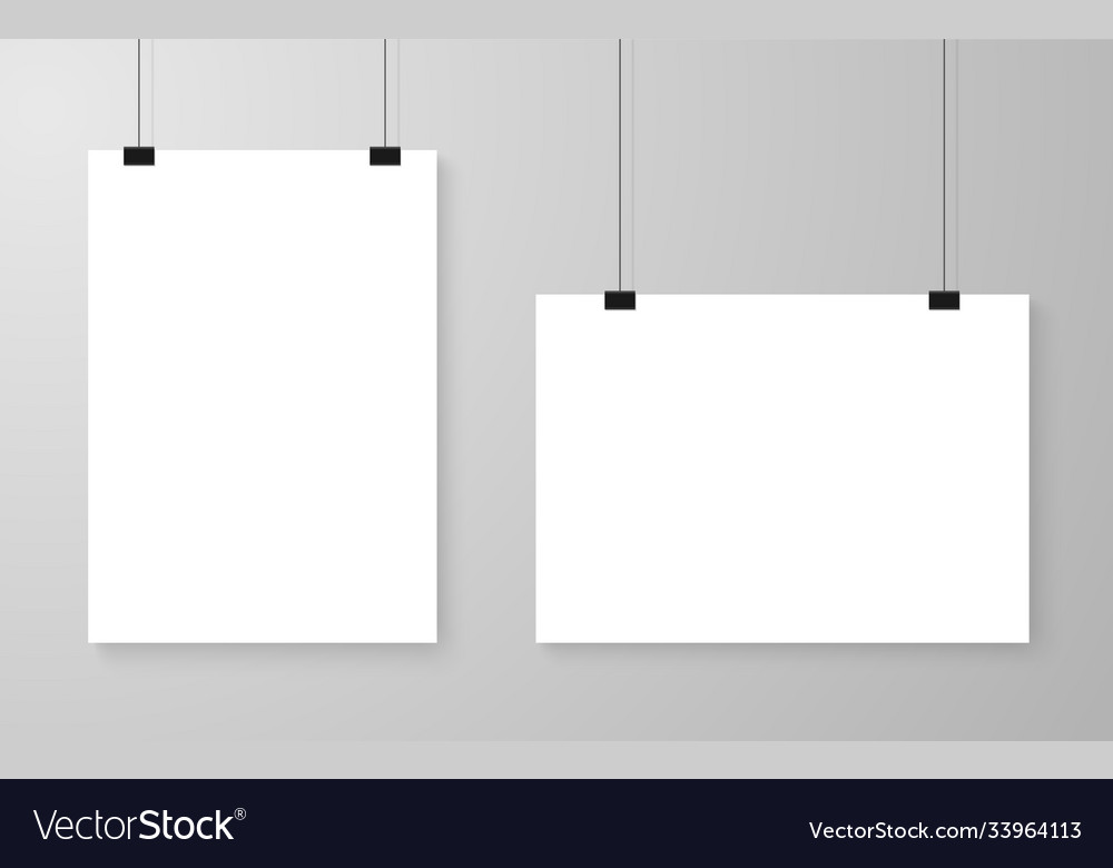 Poster template a paper sheet eps 10 Royalty Free Vector