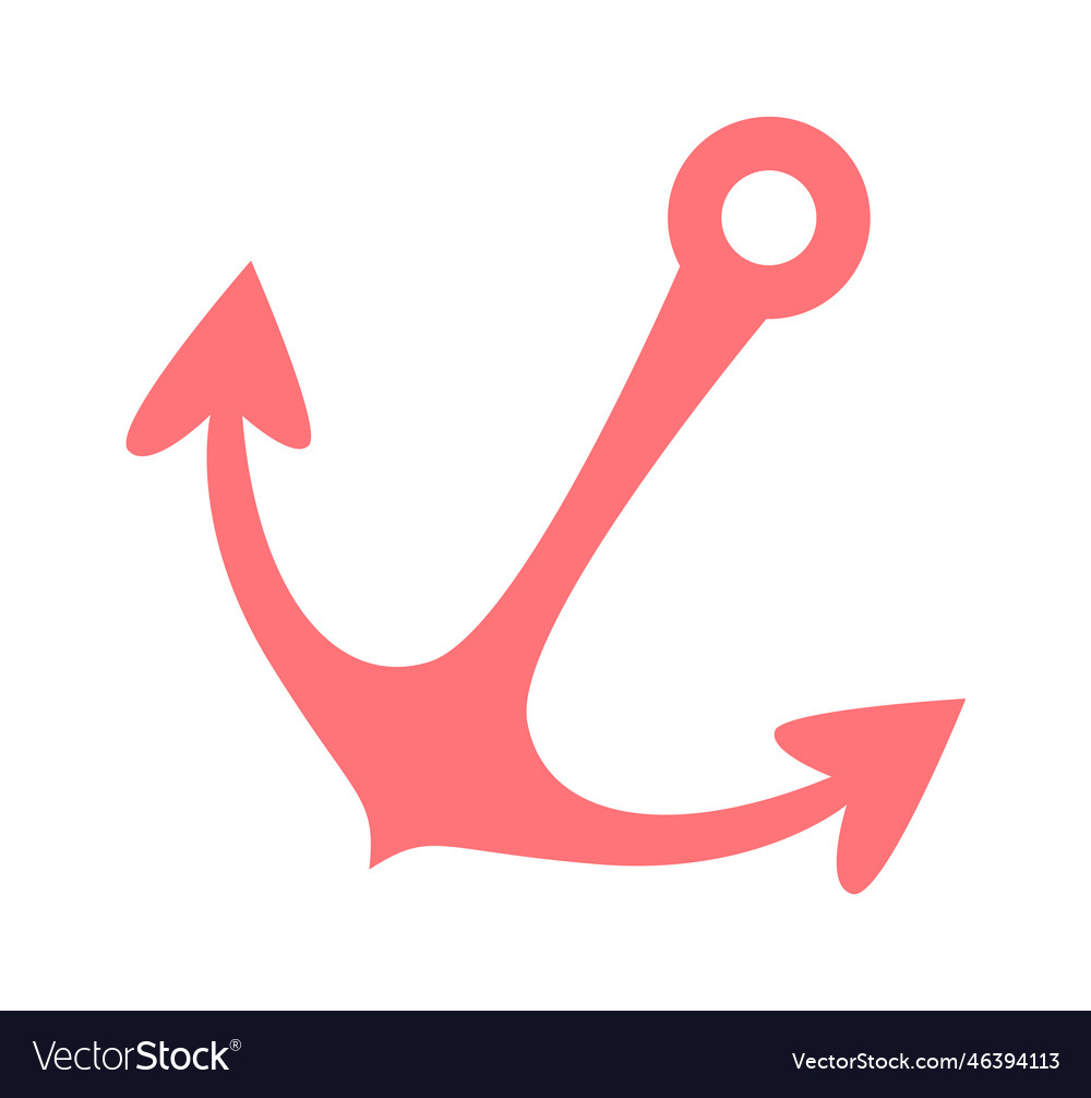 Silhouette of anchor Royalty Free Vector Image