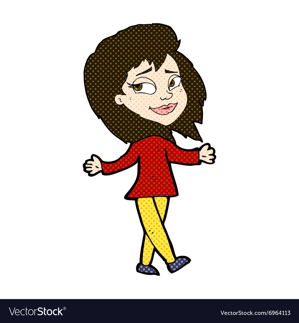 Stress free woman comic cartoon Royalty Free Vector Image Stress free woman comic cartoon Royalty Free Vector Image