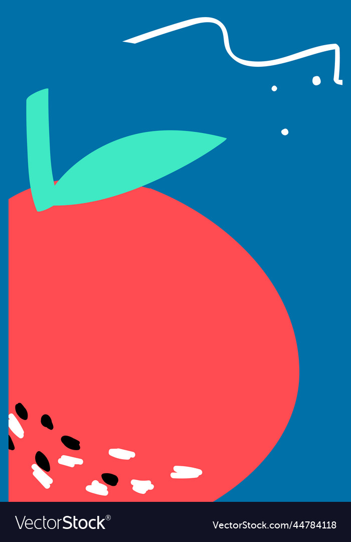 Apple fruit on a blue background design resource Vector Image