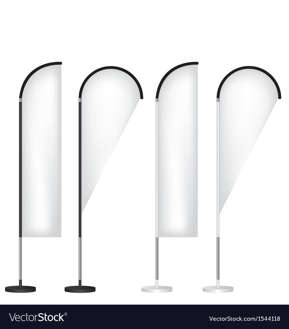 Blank Banner Flag Stand Royalty Free Vector Image
