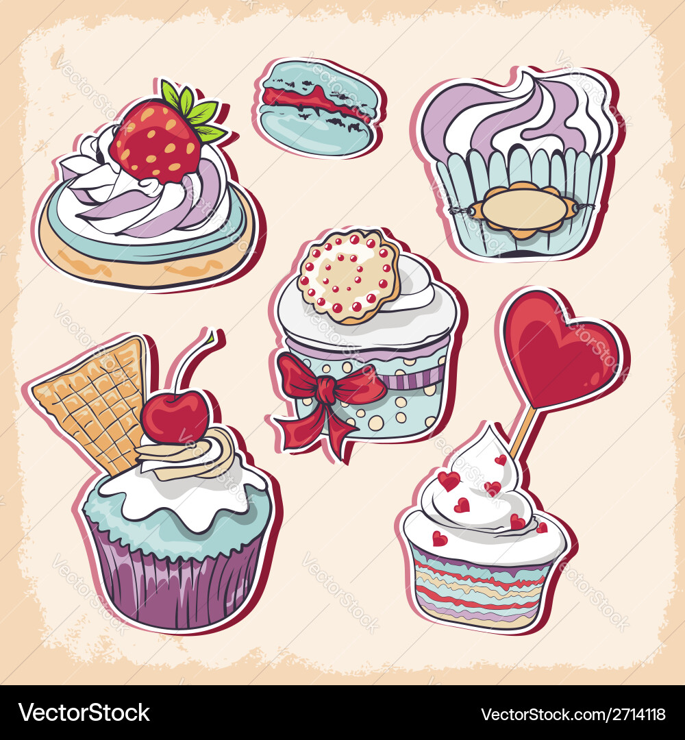 Cakes Royalty Free Vector Image - VectorStock
