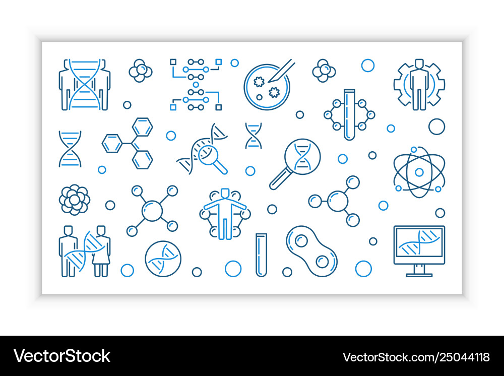 Cloning linear horizontal Royalty Free Vector Image