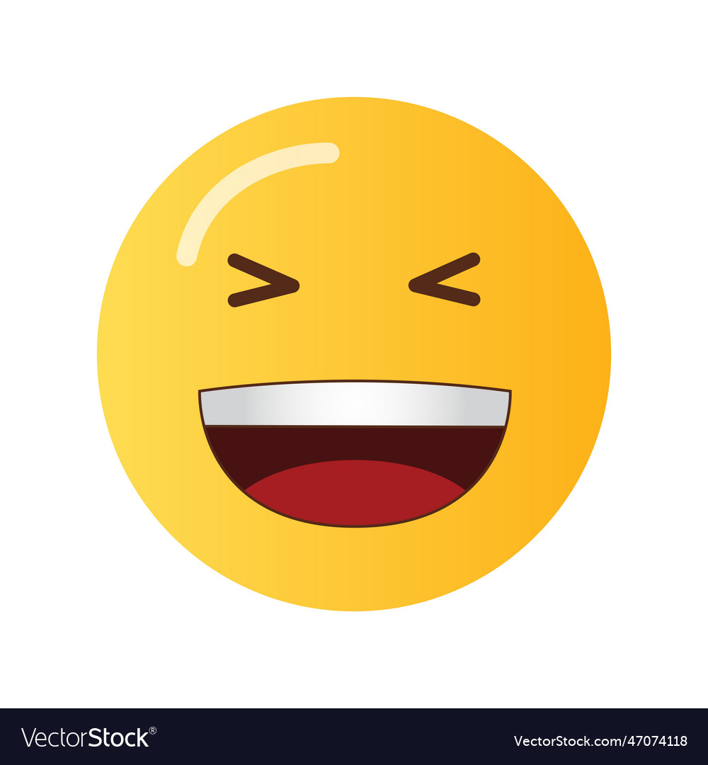 Grinning Squinting Face Icon Image Royalty Free Vector Image