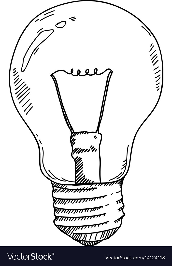 Retro style light bulb drawing on dark background on Craiyon