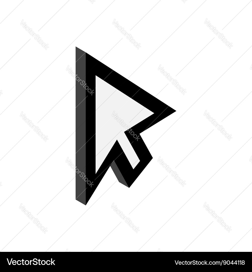Replacement cursor icon isometric 3d style Vector Image